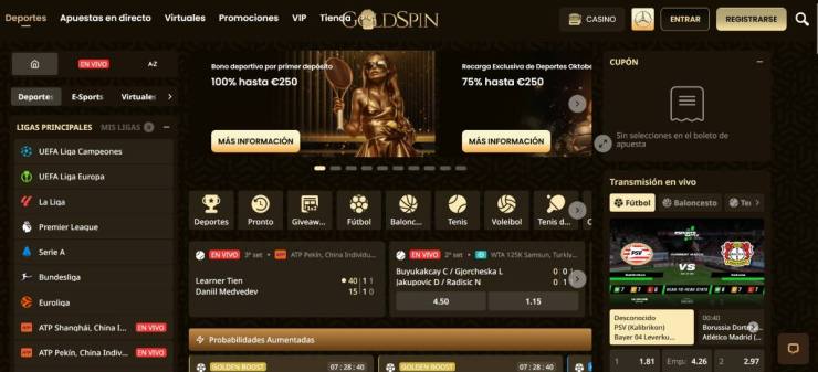Goldspin permite realizar pronósticos deportivos fuera de España