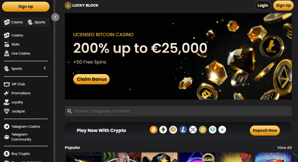 4. Lucky Block – Generous Bonuses for Archery Casino Game Players