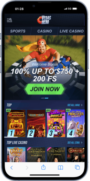 Vegas Hero is one of the best payid casinos in Australia to play for real money