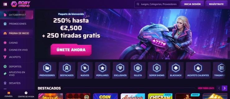 Roby Casino es un casino en español sin verificación KYC de documentos.