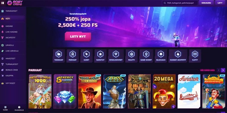 roby casino on uusi netticasino