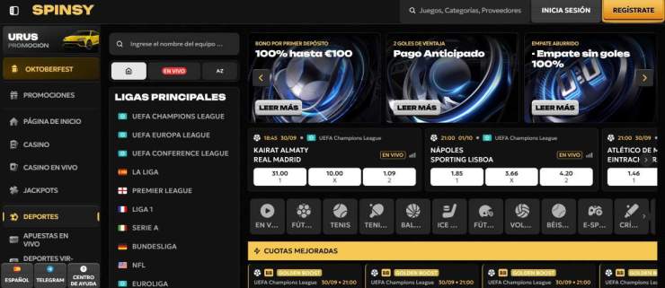 Spinsy es la casa de apuestas fuera de España mejor valorada del momento