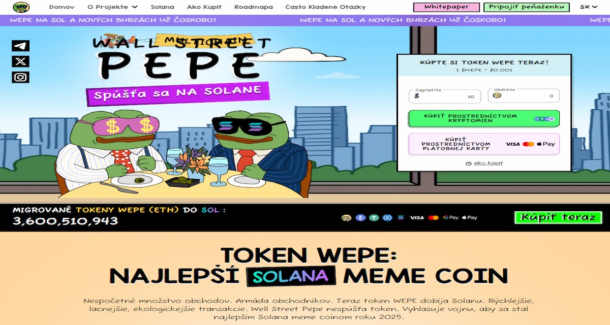 Wepe SOL – multichain expanzia meme armády