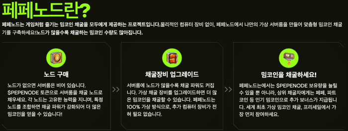 페페노드 공식 홈페이지