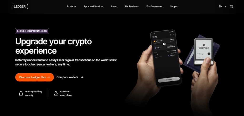 3. Ledger Nano X - перевірений апаратний гаманець для безпечного зберігання ETH
