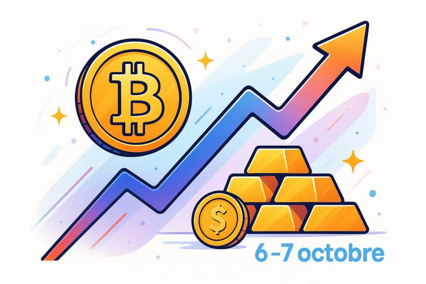 Infographie : ATH de Bitcoin et or à 4 000 $, points clés de la nuit du 6–7 octobre 2025