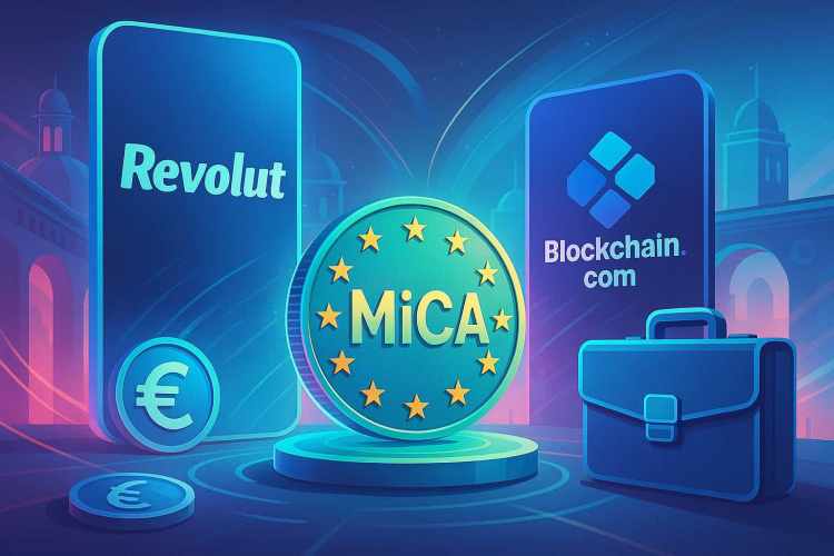 Crypto en Europe : Revolut et Blockchain.com validés sous MiCA — conformité et expansion.