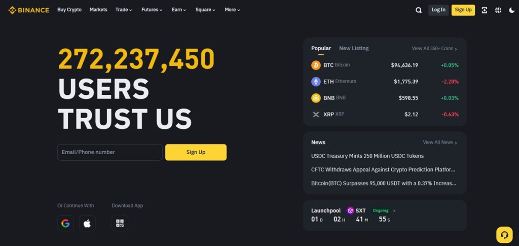 Binance – cea mai populară platformă globală pentru cumpărarea Chainlink (LINK)