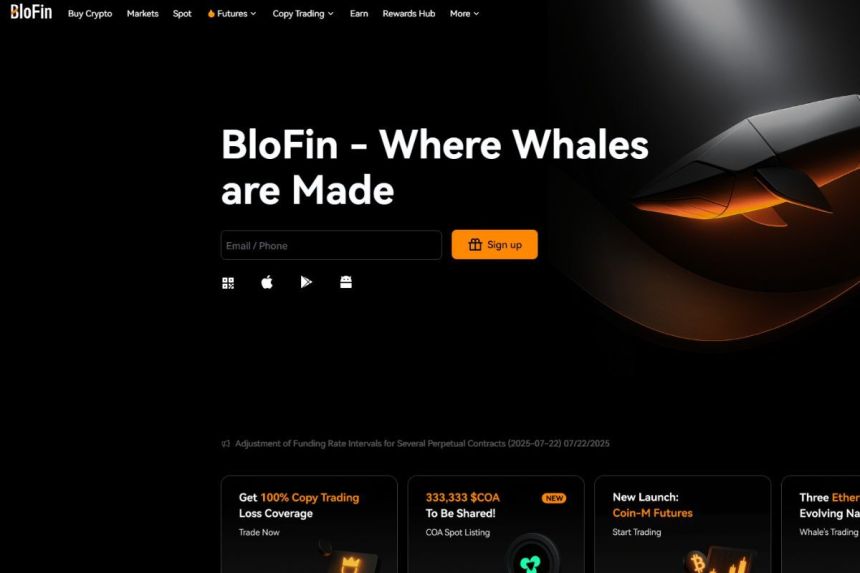 BloFin ανταλλακτήρια κρυπτονομισμάτων για altcoins