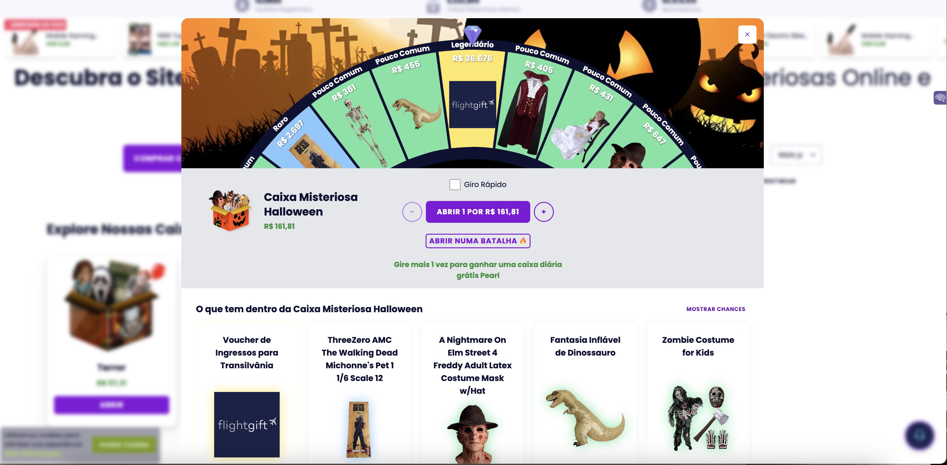 Caixa Misteriosa Halloween