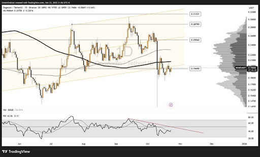 Dogecoin Bears Tighten Grip, But This Support Zone Hints At A Potential Reversal