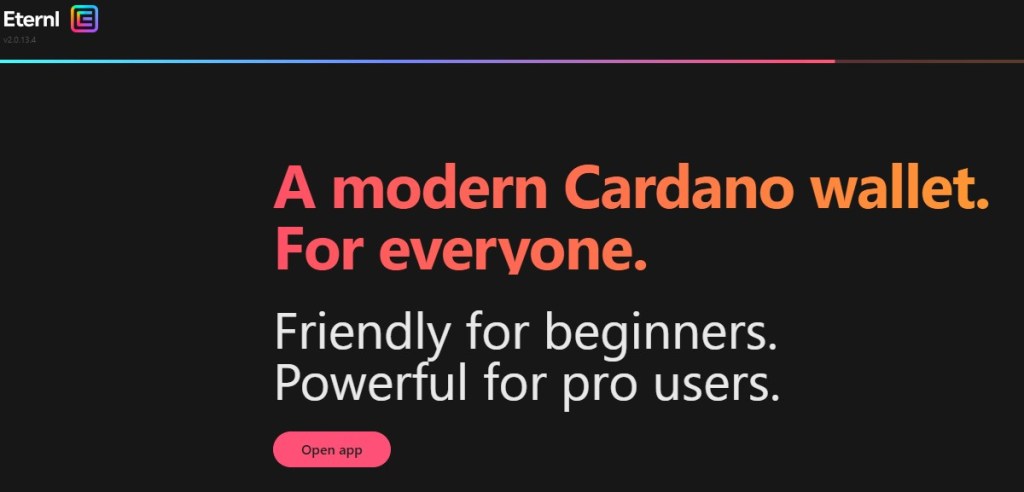 6. Eternl Wallet (CCVault) – všestranná Cardano peňaženka pre staking, dApps a NFT správu