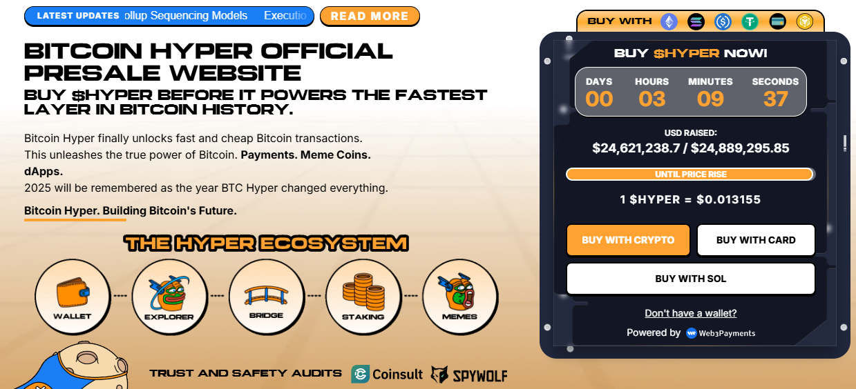 The Bitcoin Hyper presale widget.