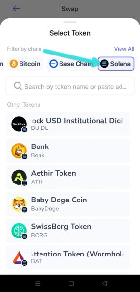 How to find SPL tokens to swap.