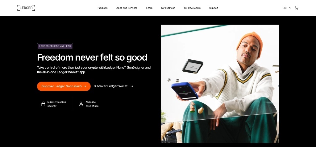 Ledger софтуер за управление на хардуерни портфейли