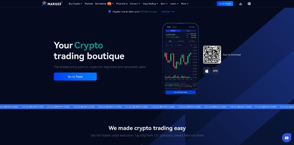 Margex търговска платформа и портфейл