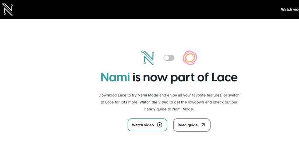 7. Nami Wallet – rýchla a flexibilná Cardano peňaženka pre DeFi, NFT a staking