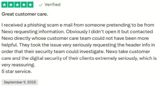 Nexo user review 2 