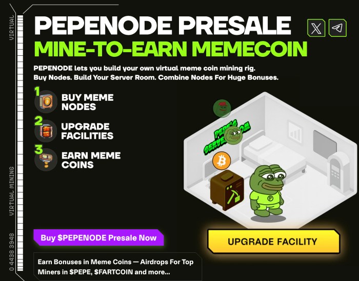 PepeNode presale website. 