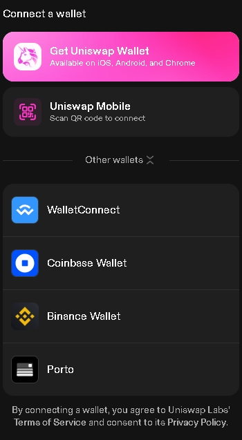 Podłączenie portfela kryptowalutowego do DEX