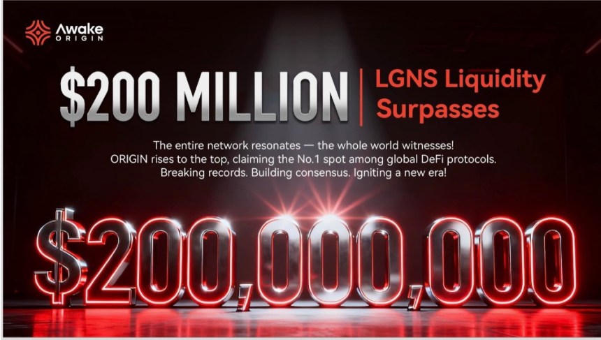 ORIGIN Protocol's LGNS Achieves Historic Milestone: Liquidity Tops $194 Million, Reclaiming Title as Global Leader in DeFi