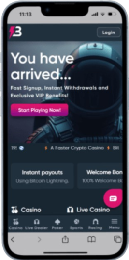 The Betplay homepage on mobile.