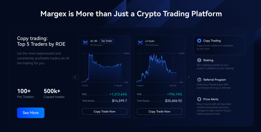 Margex - krypto peněženky