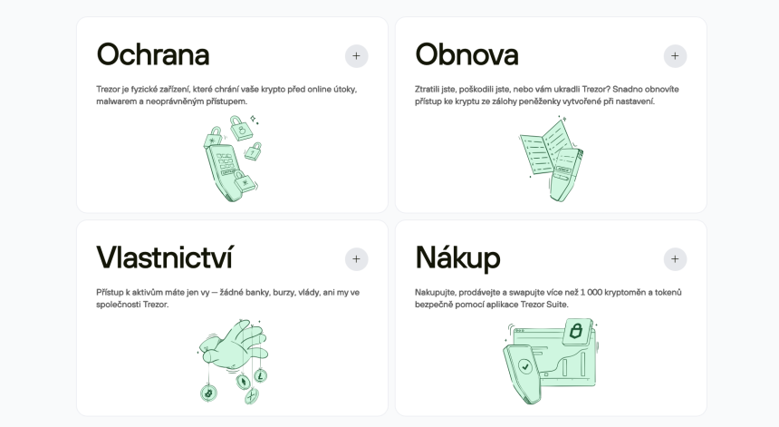 Trezor - krypto peněženky