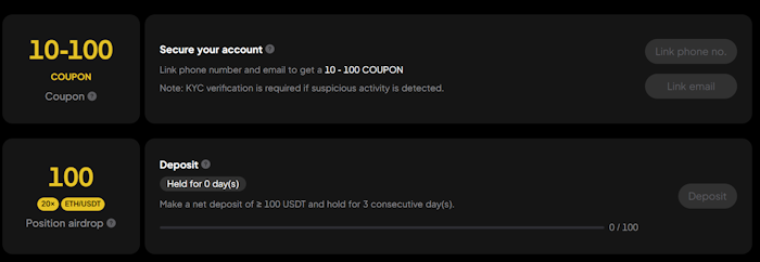 WEEX rewards for account security and deposit