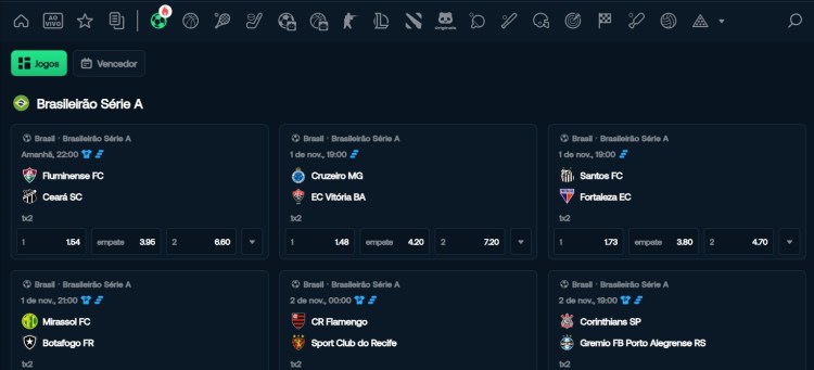 Pagina de apostas no Brasileirao do betpanda