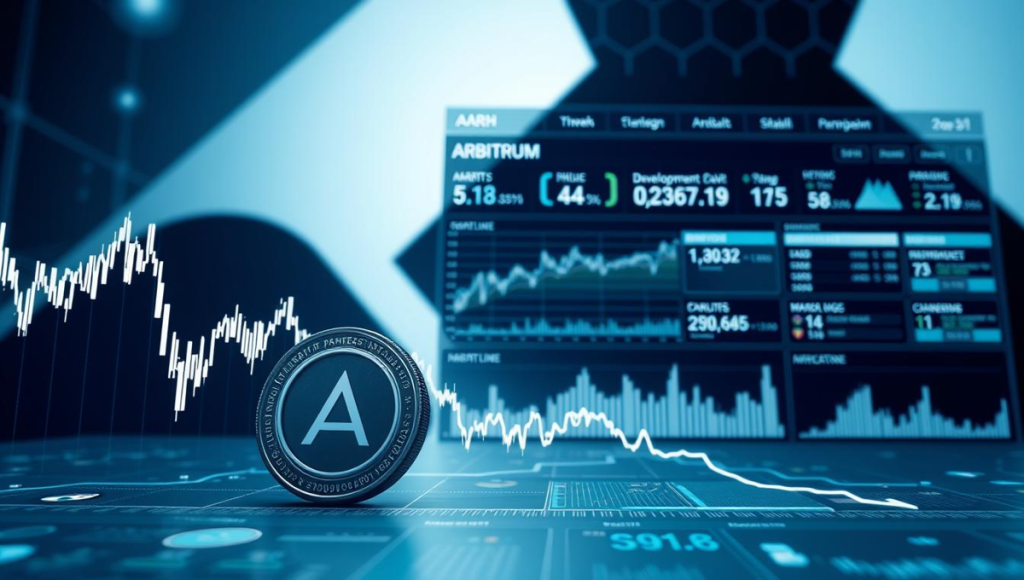 Arbitrum (ARB) tirgus grafiks ar cenu izmaiņām – vizuāls piemērs, kā nopirkt Arbitrum (ARB) pirms cenas kāpuma.