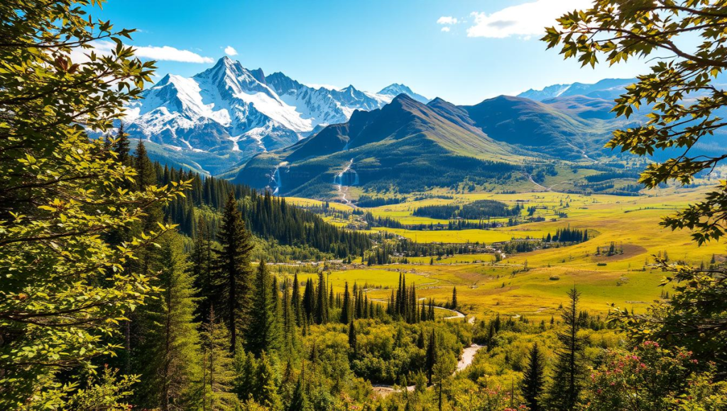 Jak koupit AVAX (Avalanche) – krajina s horami symbolizující ekosystém Avalanche a růst blockchainové technologie.