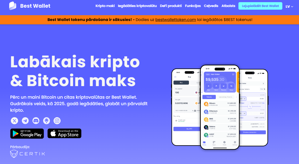 1. Reģistrācija un Best Wallet maka izveide