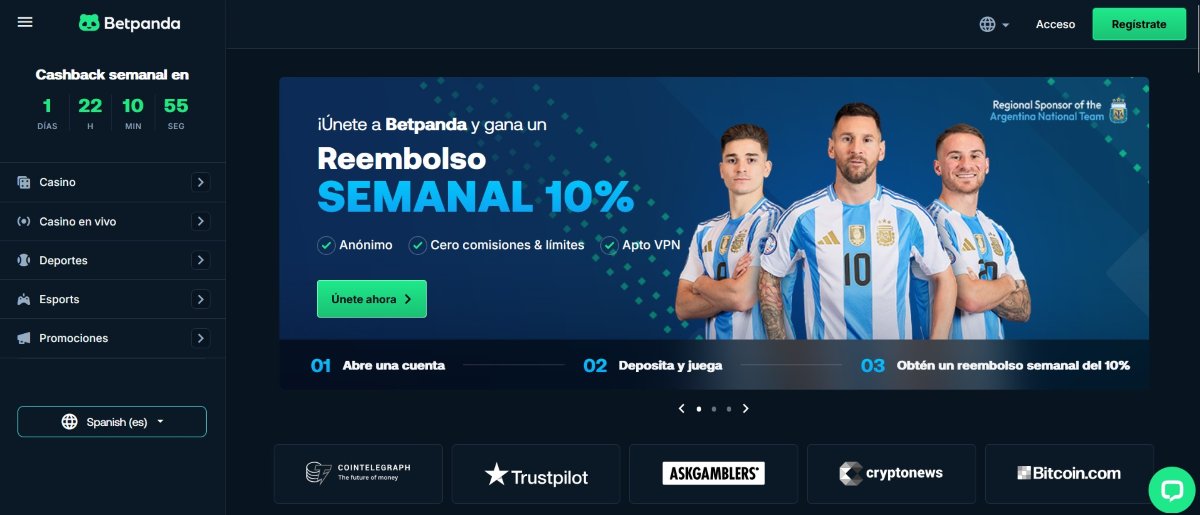 Betpanda es el mejor casino fuera de España actualmente