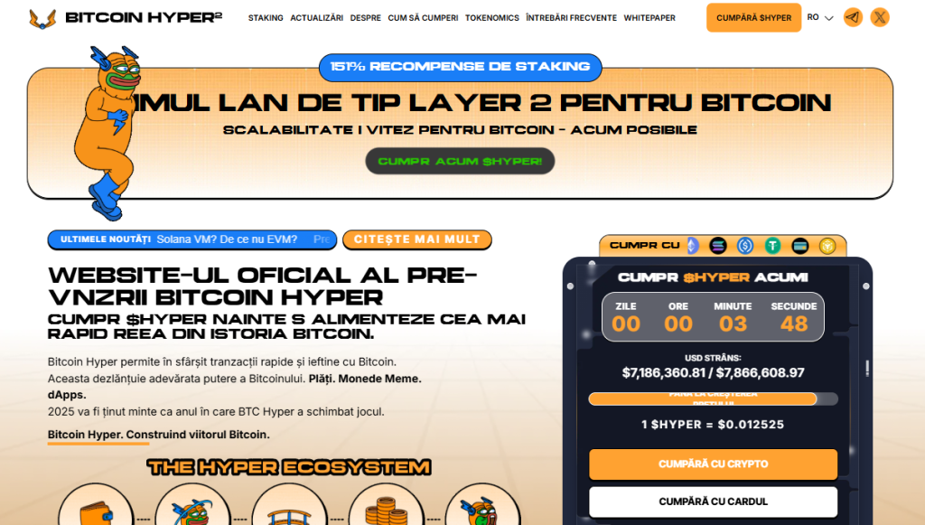 Bitcoin Hyper – o rețea Layer-2 pentru Bitcoin construită pe Mașina Virtuală Solana