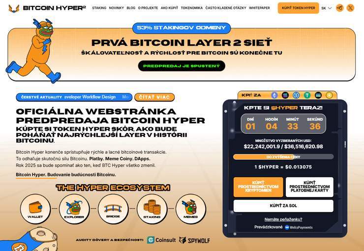 bitcoin hyper aktuálny stav predpredaj