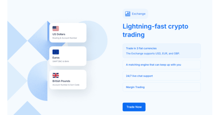 Blockchain.com crypto trading platform.