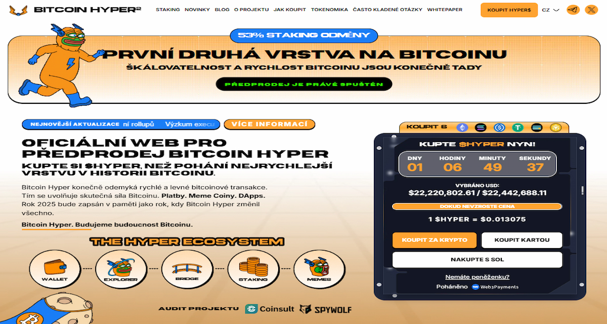 Bitcoin Hyper (HYPER) – Bitcoin Layer-2 řešení pro škálování