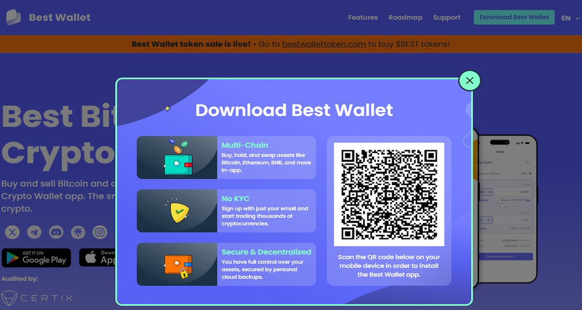 Lépés 1 – Telepítsd a Best Wallet alkalmazást