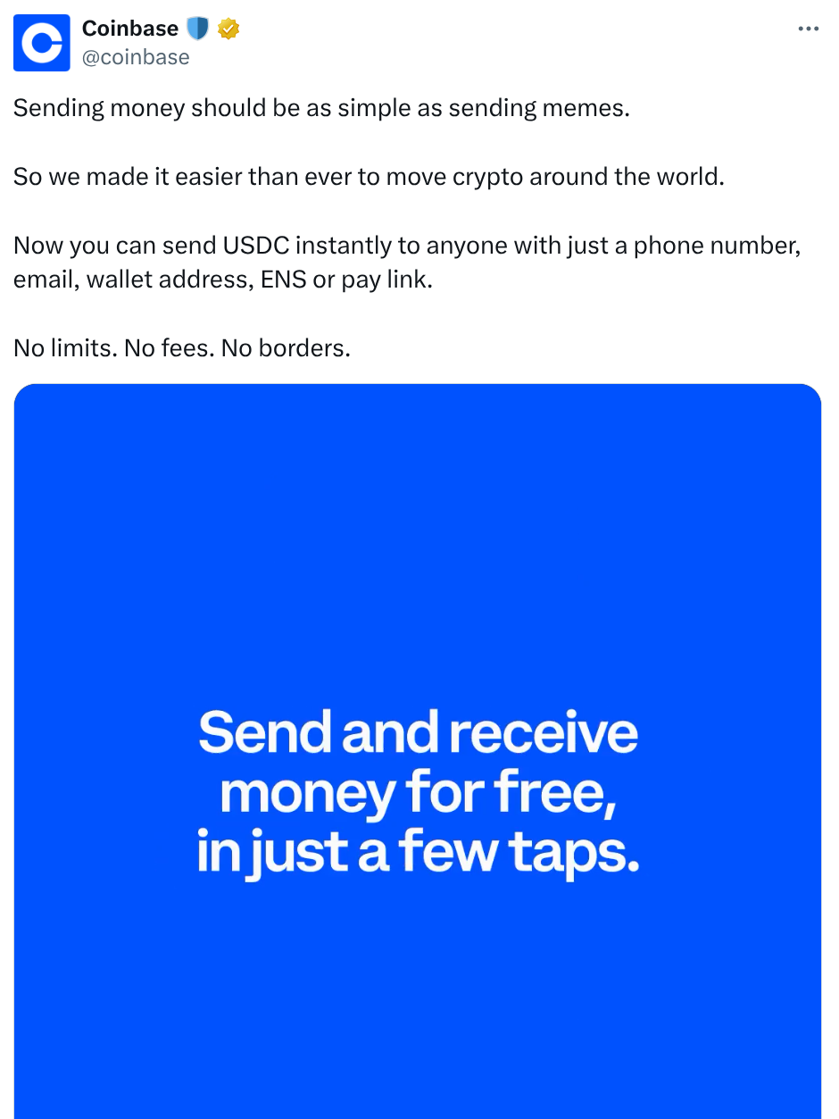 Greatest Pockets Advantages as Coinbase Provides P2P Funds in $USDC Greatest Pockets Advantages as Coinbase Provides P2P Funds in $USDC