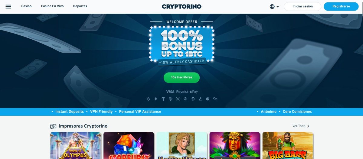 En Cryptorino encontrarás uno de los mejores casinos extranjeros del momento