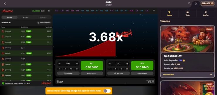 Dragonia es el casino con Aviator más recomendado de España