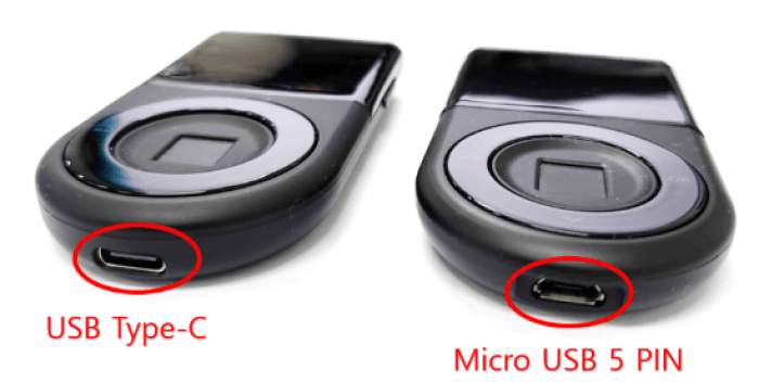 You can connect D’CENT wallet with either a USB-C or micro USB cable.