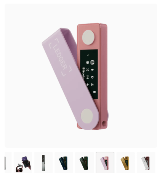 Ledger Nano X design and color selection.