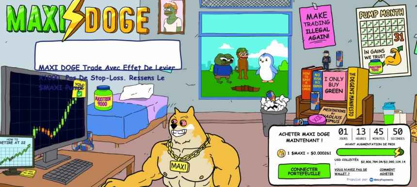 Preventa Maxi Doge nuevo memecoin
