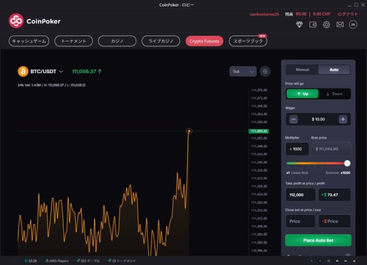 仮想通貨取引におけるリスク管理のための利益確定と損切りの設定画面