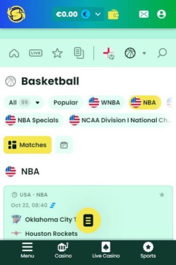 カジノもNBAも楽しめるハイブリッドサイト