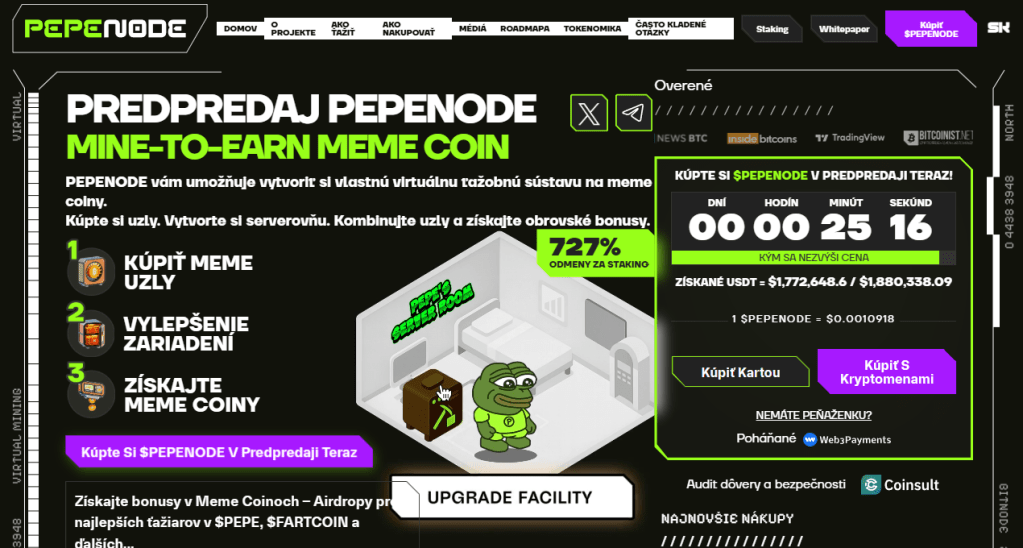 PepeNode redefinuje ťažbu vďaka stratégii a prvkom gamifikácie