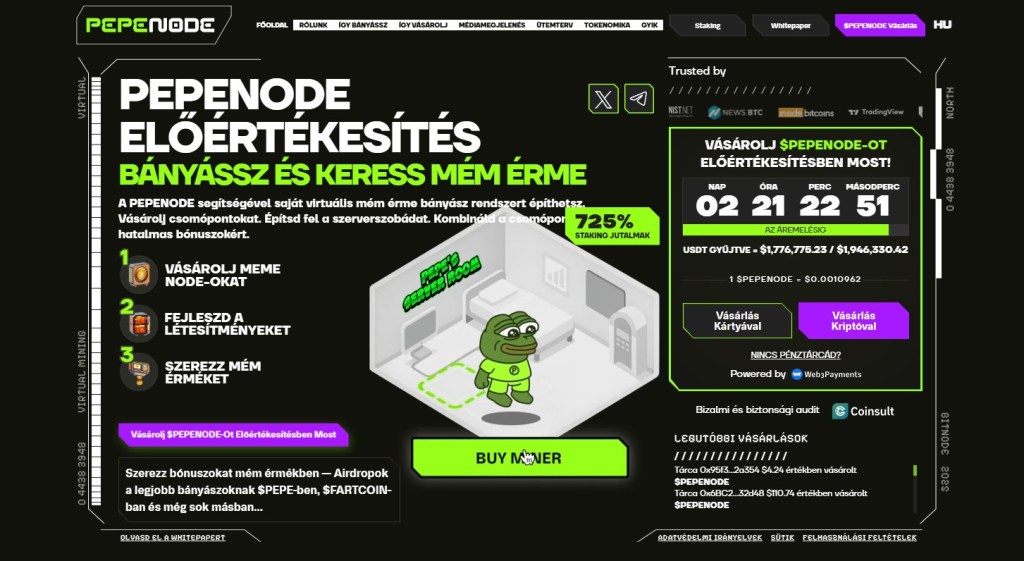 A PepeNode újraértelmezi a bányászatot stratégiával és gamifikációs elemekkel