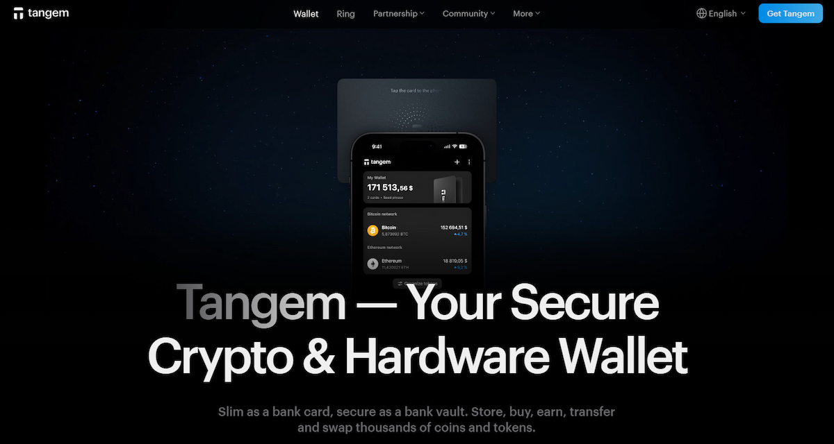 5. Tangem - Praktičan ethereum novčanik u formi kartice